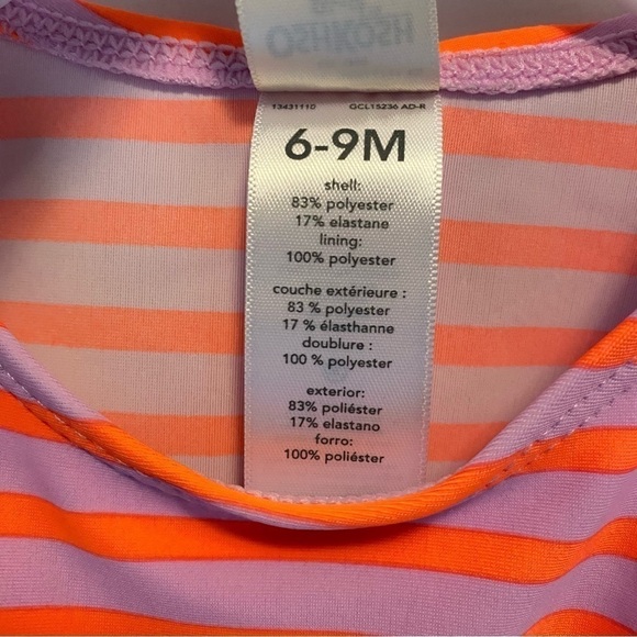 OshKosh B'gosh Baby Infant Girls Swimsuit Size 6-9 Months New Without Tags - Picture 6 of 7